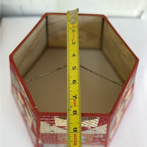 Vintage Patchwork Fabric on hard shell Lampshade - Picture 8 of 11